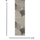 HomeRoots 2’ x 8’ Silver and Gray Indoor Outdoor Runner Rug