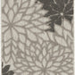 HomeRoots 2’ x 8’ Silver and Gray Indoor Outdoor Runner Rug