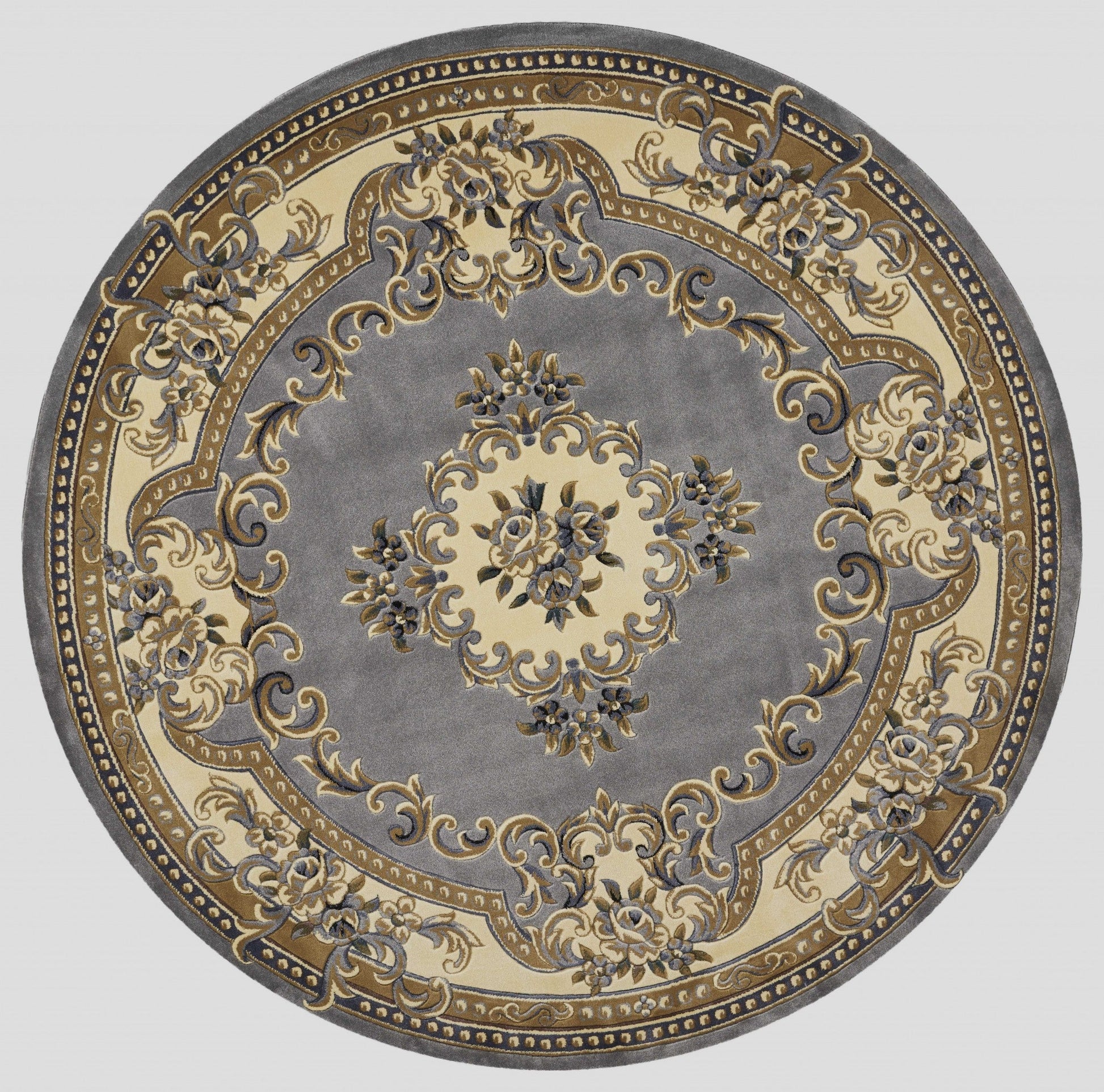 HomeRoots 2' x 8' Slate Blue Medallion Runner Rug
