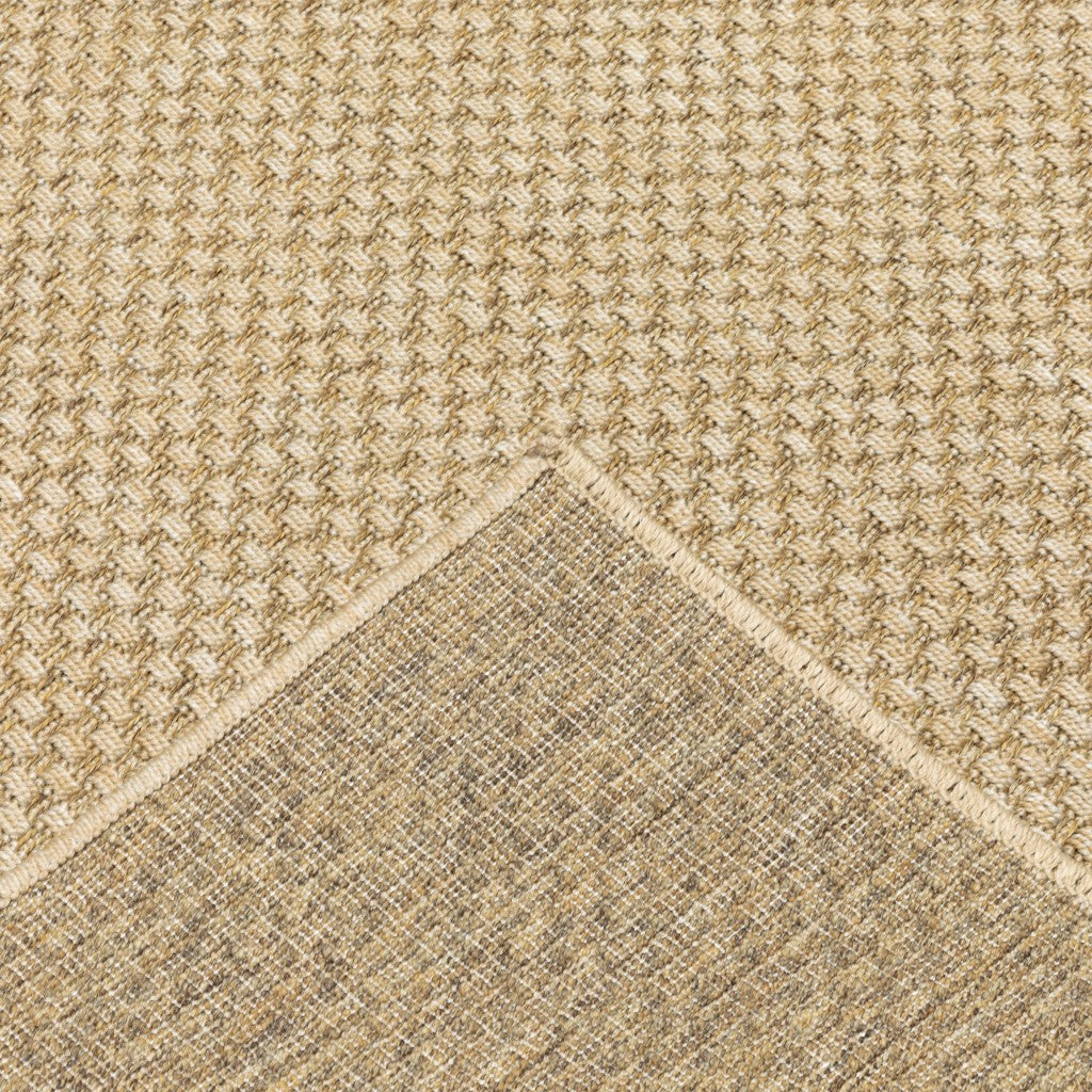 HomeRoots 2’ x 8’ Solid Sand Beige Indoor Outdoor Runner Rug