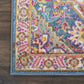 HomeRoots 2' x 8' Teal and Pink Medallion Runner Rug