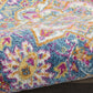 HomeRoots 2' x 8' Teal and Pink Medallion Runner Rug