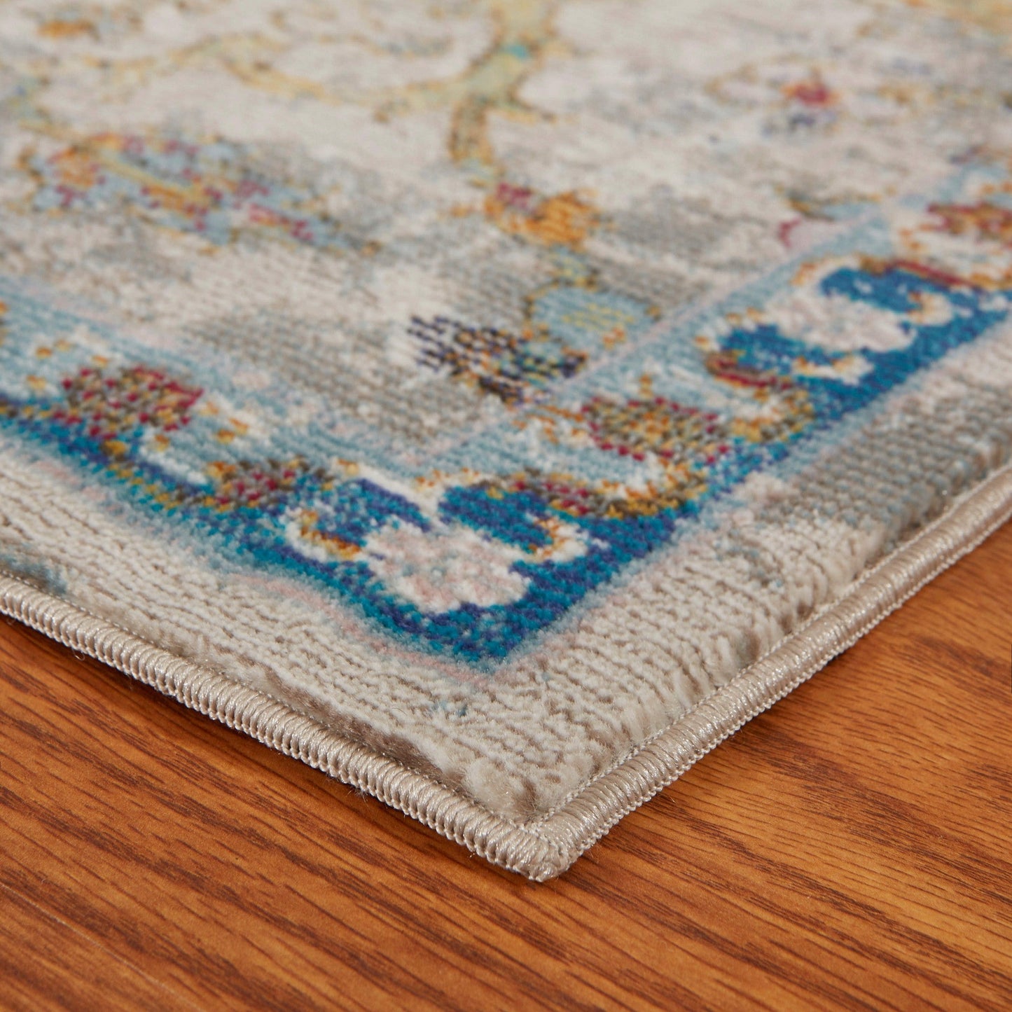HomeRoots 2' x 9' Beige Abstract Garden Runner Rug