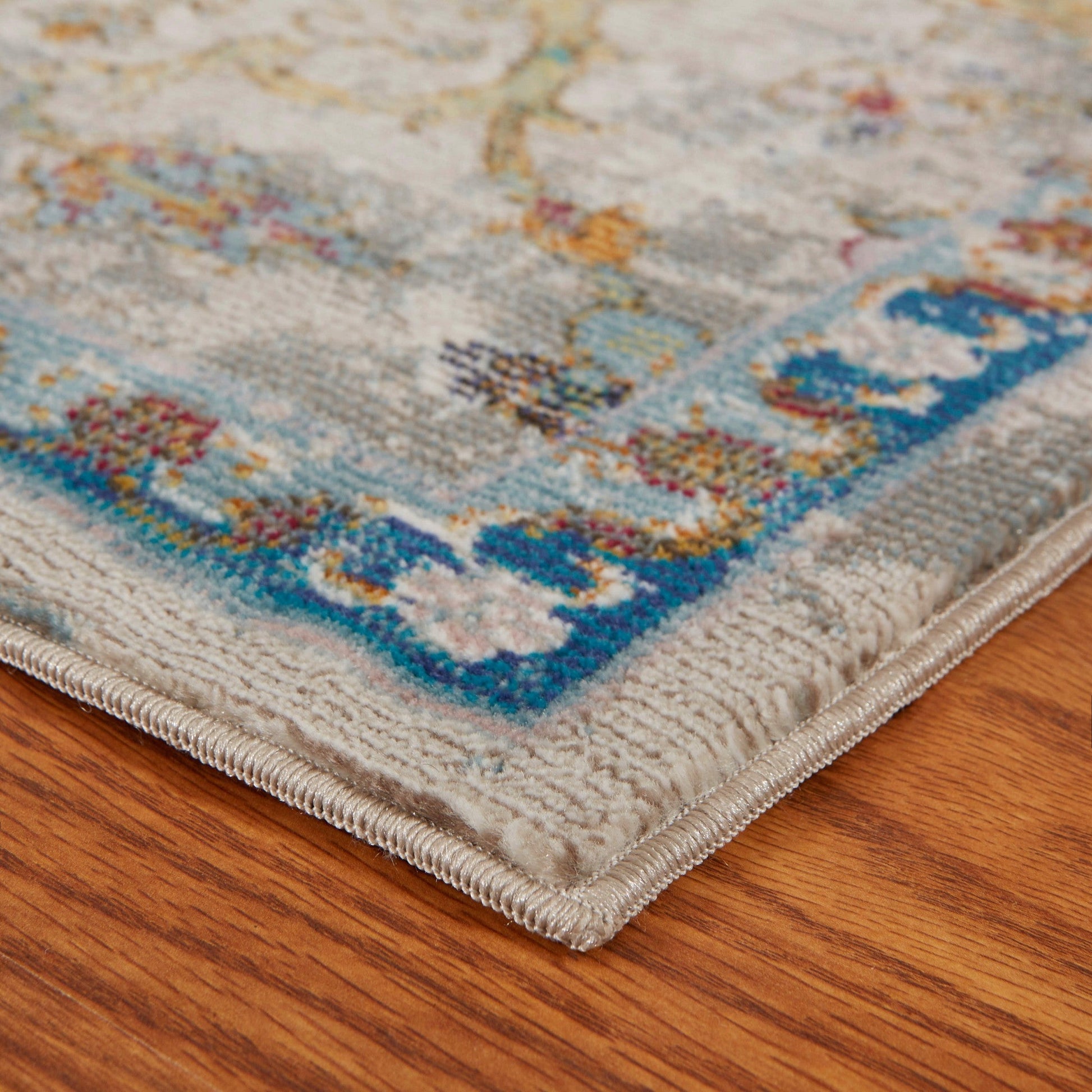 HomeRoots 2' x 9' Beige Abstract Garden Runner Rug