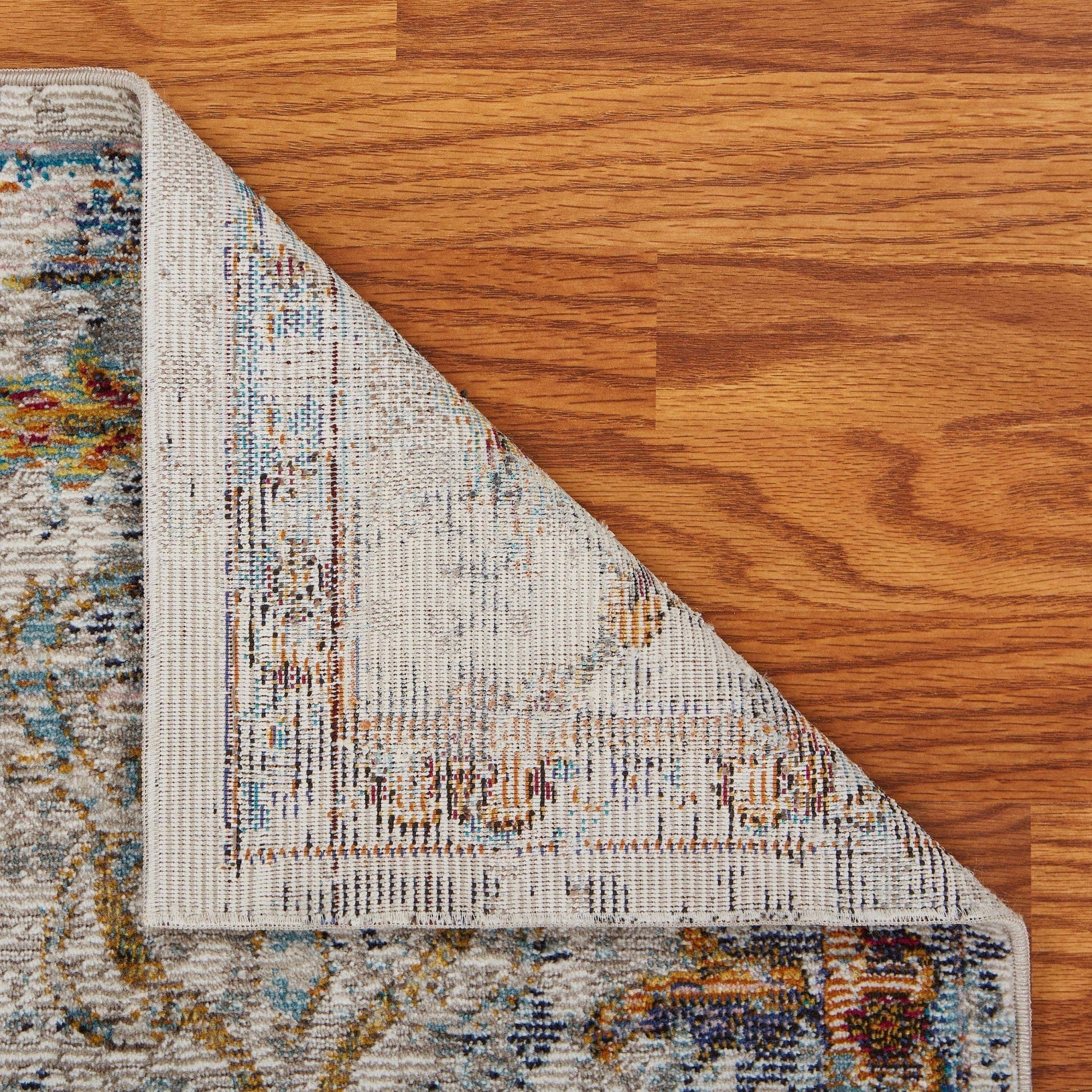 HomeRoots 2' x 9' Beige Abstract Garden Runner Rug