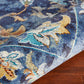 HomeRoots 2' x 9' Blue and Gold Jacobean Runner Rug