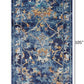 HomeRoots 2' x 9' Blue and Gold Jacobean Runner Rug