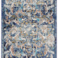 HomeRoots 2' x 9' Blue and White Jacobean Pattern Runner Rug