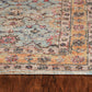 HomeRoots 2" x4" Spa Green Hand Woven Floral Indoor Accent Rug