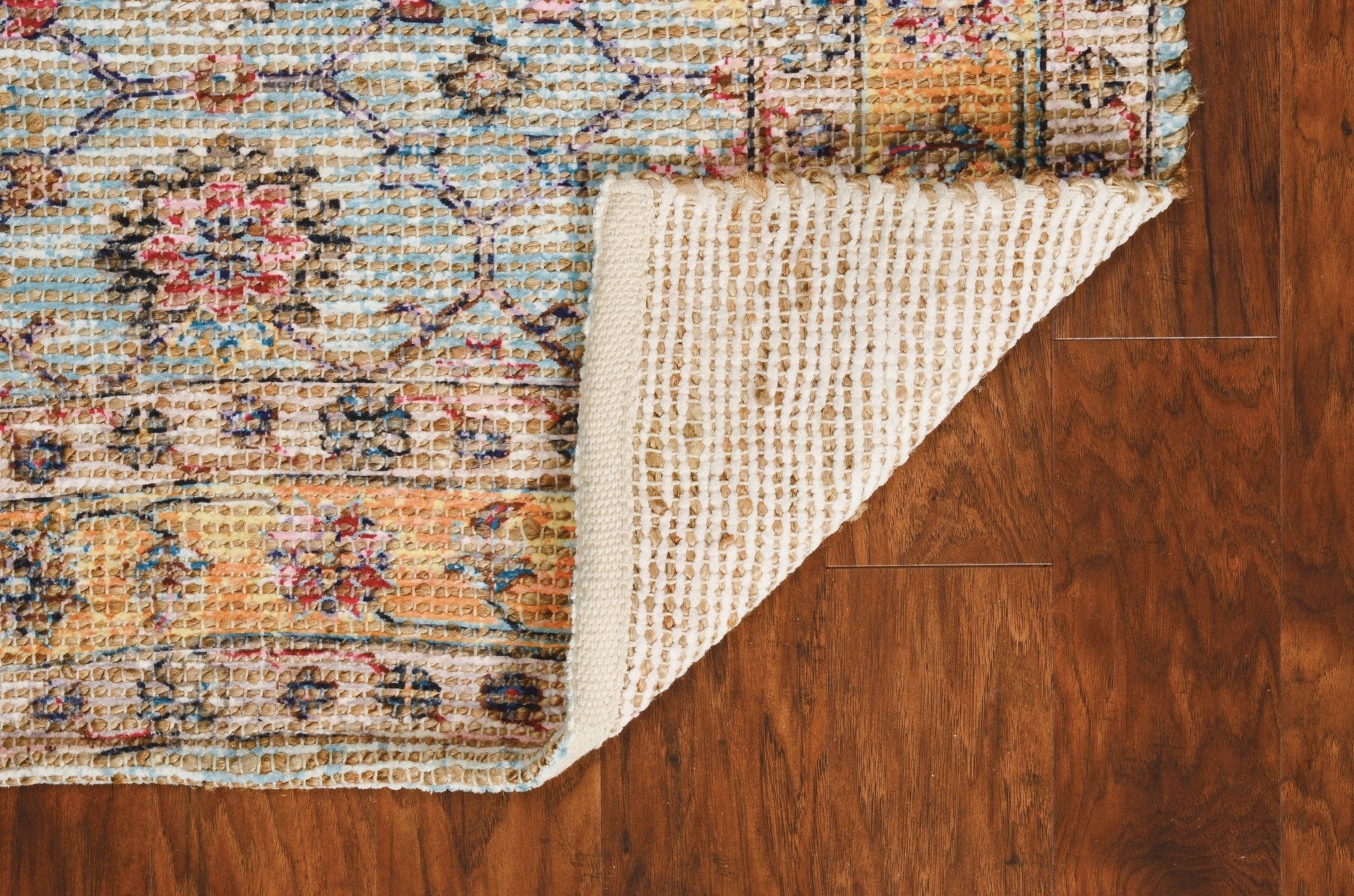 HomeRoots 2" x4" Spa Green Hand Woven Floral Indoor Accent Rug