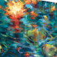 HomeRoots 20" Abstract Colorful Pond 2 Giclee Wrap Canvas Wall Art