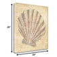 HomeRoots 20" Bohemian Pastel Seashell Giclee Wrap Canvas Wall Art