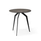 HomeRoots 20" Ceramic Tile Round End Table With Black and Gray Finish