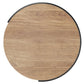 HomeRoots 20" Contempo Brown and Black Round Wood Tri Leg End Table