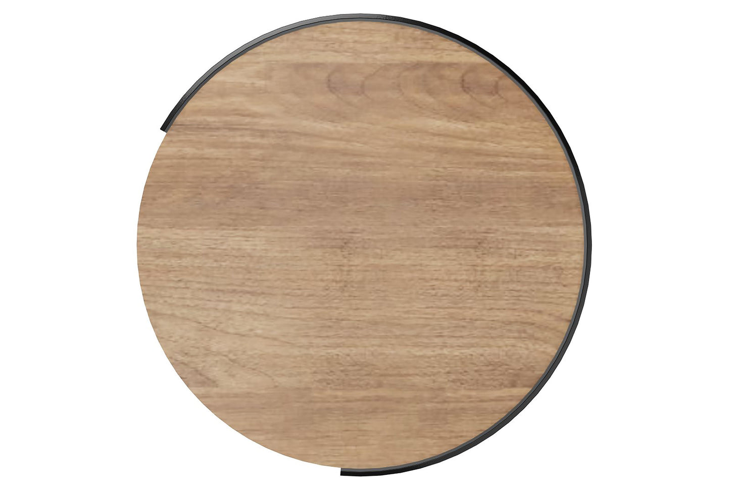 HomeRoots 20" Contempo Brown and Black Round Wood Tri Leg End Table