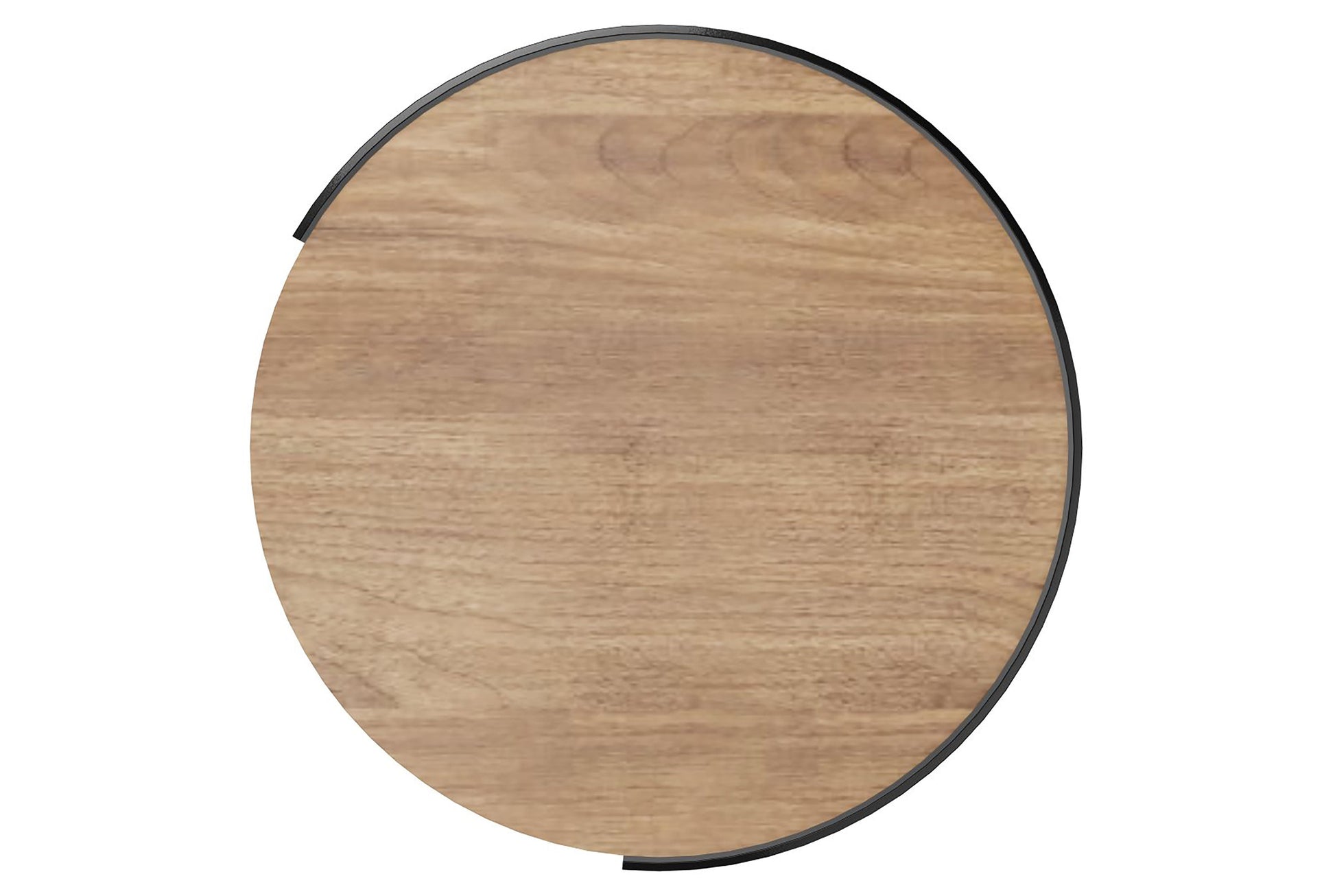 HomeRoots 20" Contempo Brown and Black Round Wood Tri Leg End Table