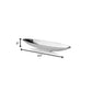 HomeRoots 20" Contemporary Short Boat Tray With Shiny Silver Finish