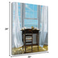 HomeRoots 20" Desk with Ocean View 1 Giclee Wrap Canvas Wall Art