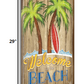 HomeRoots 20" Faux Wooden Beach Signboard Giclee Wrap Canvas Wall Art