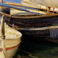 HomeRoots 20" Fleet of Boats with Open White Sails Giclee Wrap Canvas Wall Art