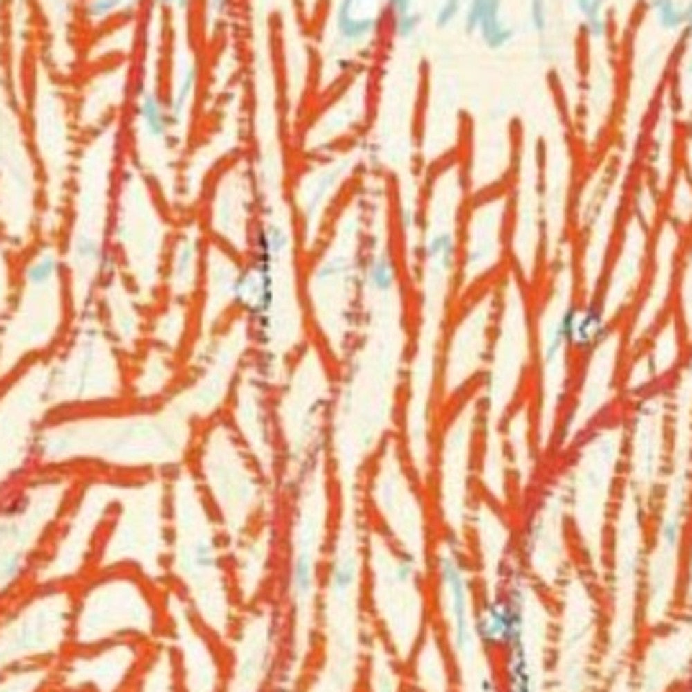 HomeRoots 20" Full Orange Underwater Coral 1 Giclee Wrap Canvas Wall Art