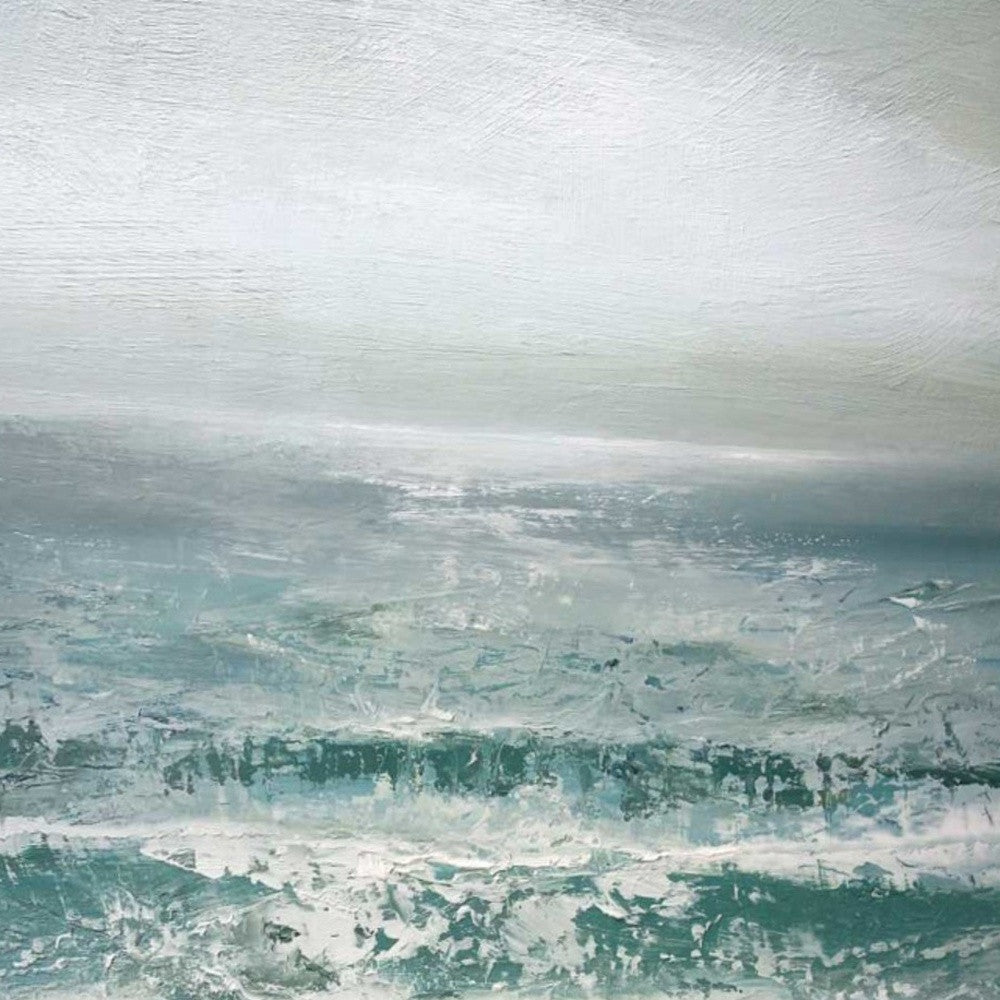 HomeRoots 20" Gushing Ocean Waves Giclee Wrap Canvas Wall Art