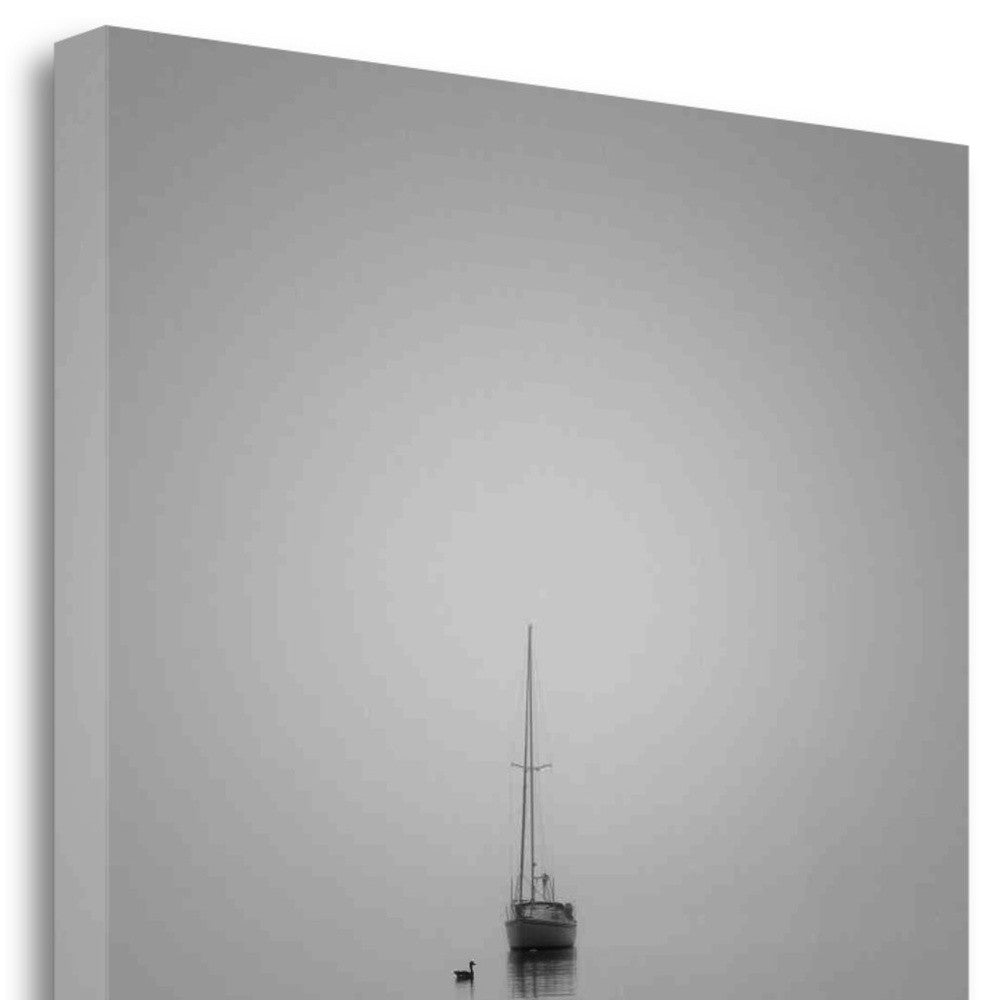 HomeRoots 20" Lonely Fishing Boat 1 Giclee Wrap Canvas Wall Art
