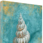 HomeRoots 20" Majestic Seashell in the Bright Blue Sea Giclee Wrap Canvas Wall Art