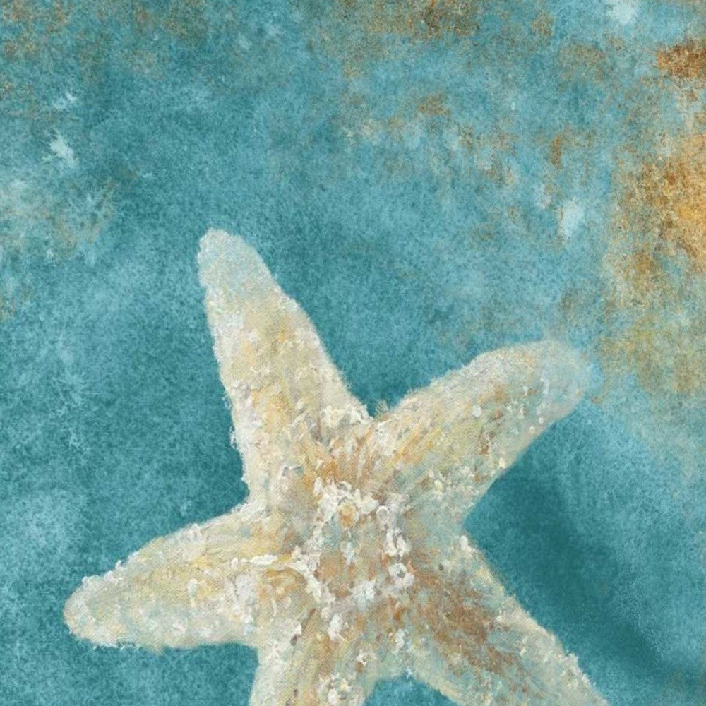 HomeRoots 20" Majestic Starfish in the Deep Blue Sea Giclee Wrap Canvas Wall Art