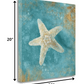 HomeRoots 20" Majestic Starfish in the Deep Blue Sea Giclee Wrap Canvas Wall Art