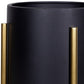 HomeRoots 20" Metal Round End Table in Gold And Black Finish