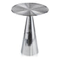 HomeRoots 20" Metal Round End Table in Silver Finish