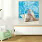 HomeRoots 20" Mod Blue Scroll Coastal Conch 4 Giclee Wrap Canvas Wall Art