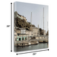 HomeRoots 20" Picturesque Tuscan Village on a Harbour Giclee Wrap Canvas Wall Art