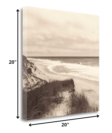 HomeRoots 20" Retro Vintage Sand Dunes Giclee Wrap Canvas Wall Art