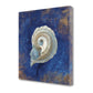 HomeRoots 20" Rustic Deep Blue and Gold Conch Giclee Wrap Canvas Wall Art