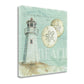 HomeRoots 20" Sandy Beach Lighthouse Giclee Print on Gallery Wrap Canvas Wall Art