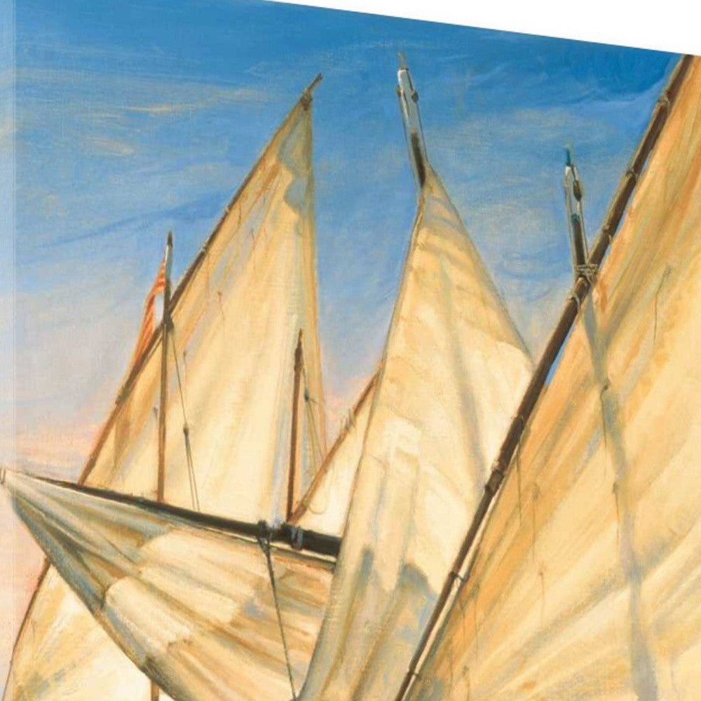 HomeRoots 20" Series of Boats with Lateen Sails Giclee Wrap Canvas Wall Art