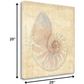 HomeRoots 20" Soft Pastel Seashell Giclee Wrap Canvas Wall Art