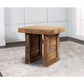 HomeRoots 20" Solid Wood Butcher Block Style End or Side Table in Brown Finish