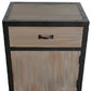 HomeRoots 20" Solid Wood End Table With Drawer in Brown Finish