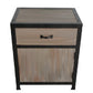 HomeRoots 20" Solid Wood End Table With Drawer in Brown Finish