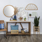 HomeRoots 20" Solid Wood Round End Table in Brown Finish