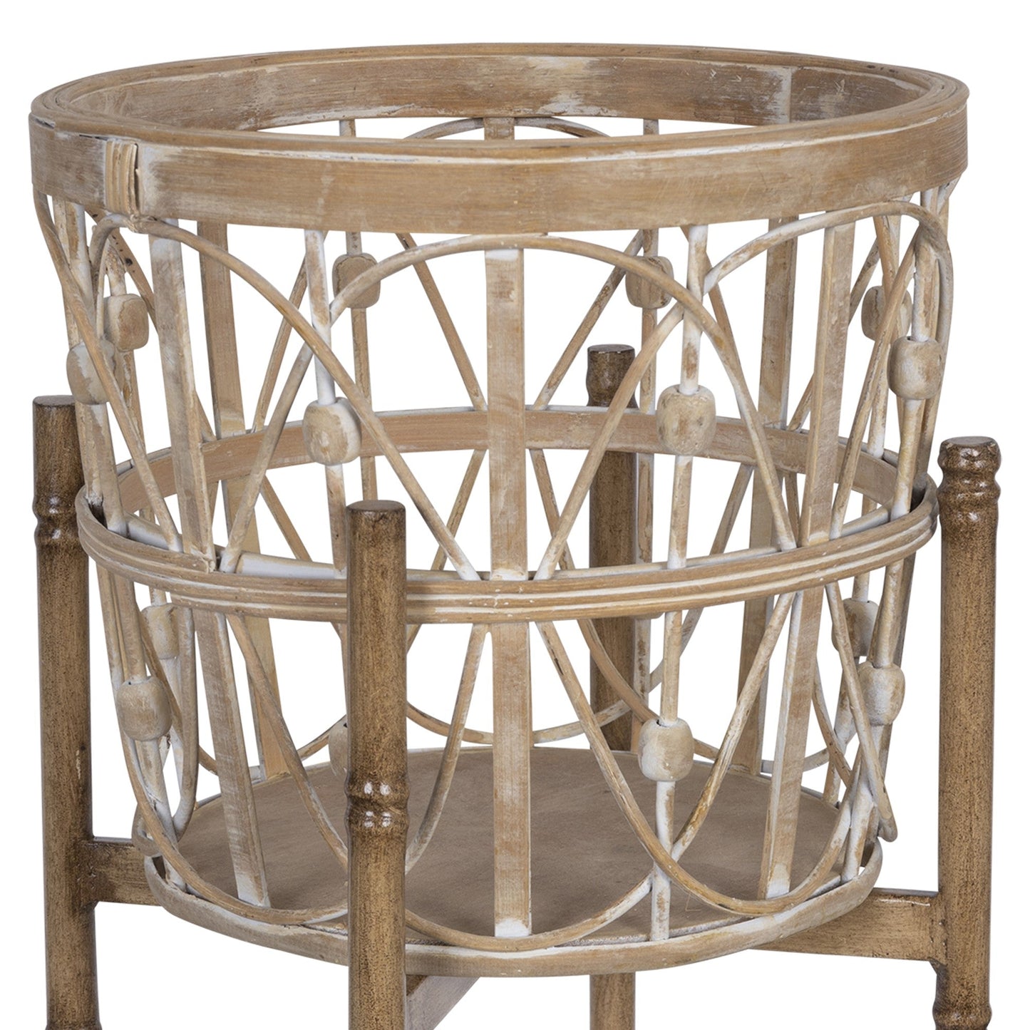 HomeRoots 20" Solid Wood Round End Table in Brown Finish