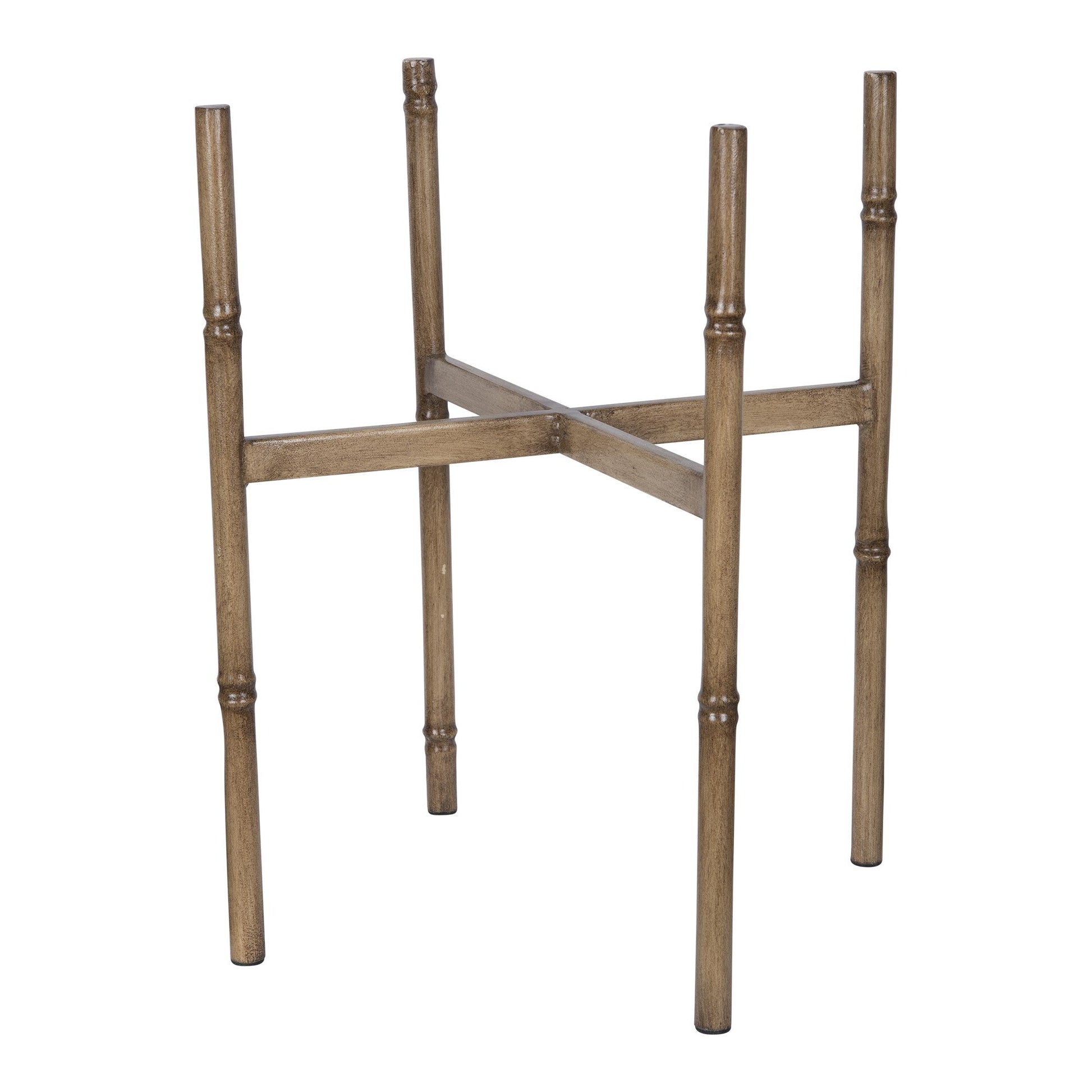 HomeRoots 20" Solid Wood Round End Table in Brown Finish