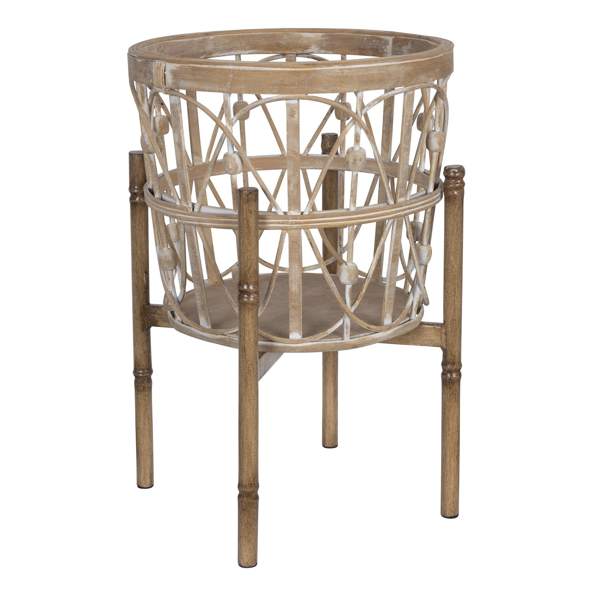HomeRoots 20" Solid Wood Round End Table in Brown Finish