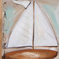 HomeRoots 20" Starfish Sailboat and Beach Sign Giclee Wrap Canvas Wall Art