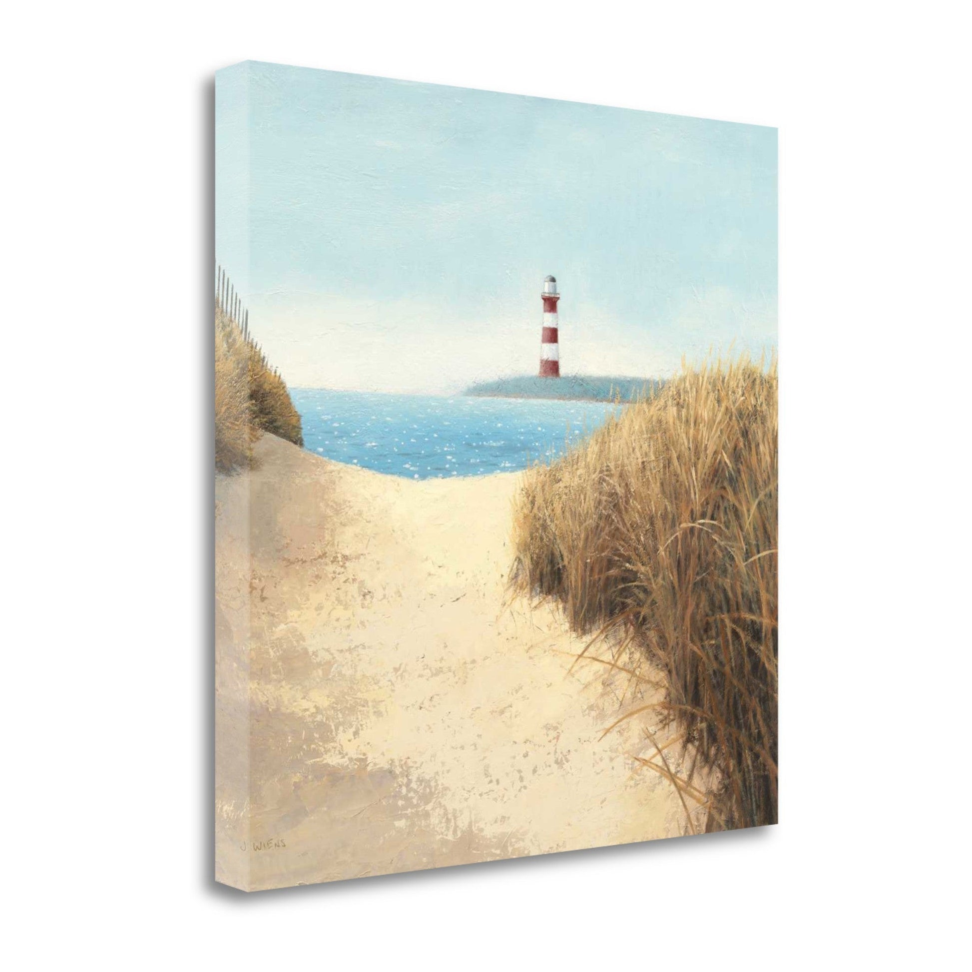 HomeRoots 20" Sweet Beach Pathway Giclee Print on Gallery Wrap Canvas Wall Art