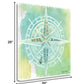HomeRoots 20" Watercolor Adventurous Compass 1 Giclee Wrap Canvas Wall Art