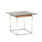 HomeRoots 20" Wood Steel and Glass Tree Root End Table